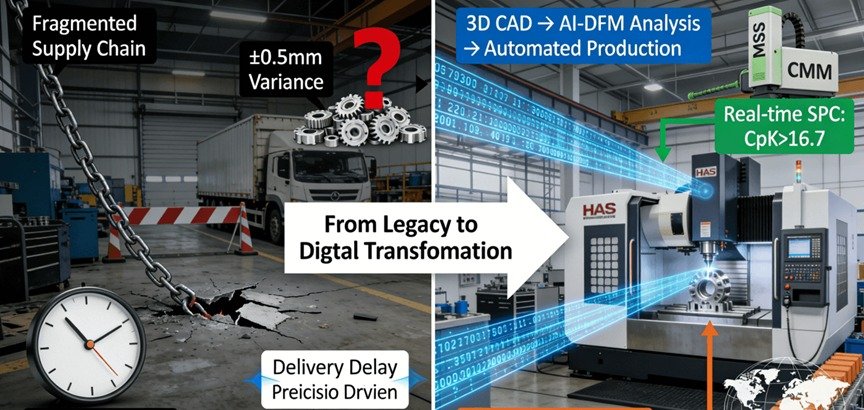 How OEM manufacturers can reduce costs by 25% and achieve global supply chain synergy through CNC machining