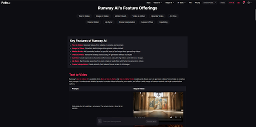 Core Features of Pollo AI Runway AI video generator
